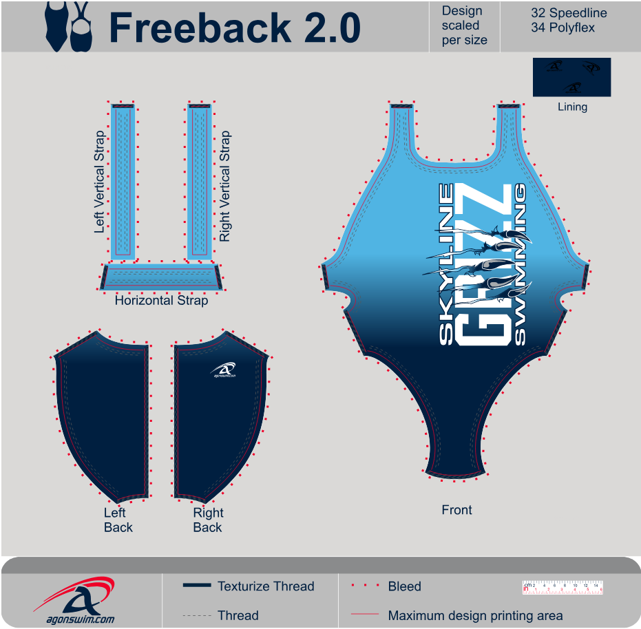 PolyFlex FreeBack 2.0 Fully Front and Back Lined (2019) - Agonswim.com